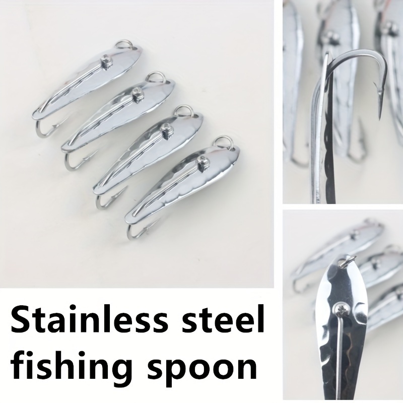 

4pcs Meteorite- Lure Set With Stainless Steel Hooks. Spoon Baits For