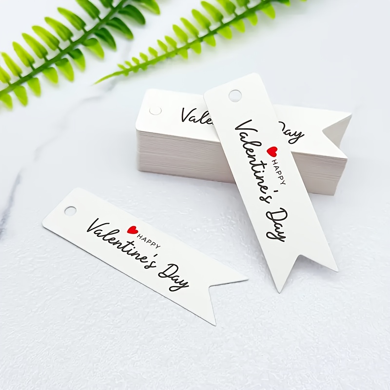 

/50 White Valentine's Day Gift Labels, 2.75-inch Heart-shaped And Arrow Paper Hang Tags With "happy Valentine's Day" - Gift Packaging, Baking Packaging, Diy Crafts, Valentine's Day Decorations