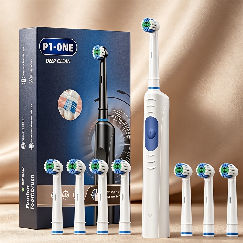 Image of Ip67 Adult Rotating Electric Toothbrush Deep Cleaning Electric Toothbrush, With Rechargeable Power Supply And 2-minute