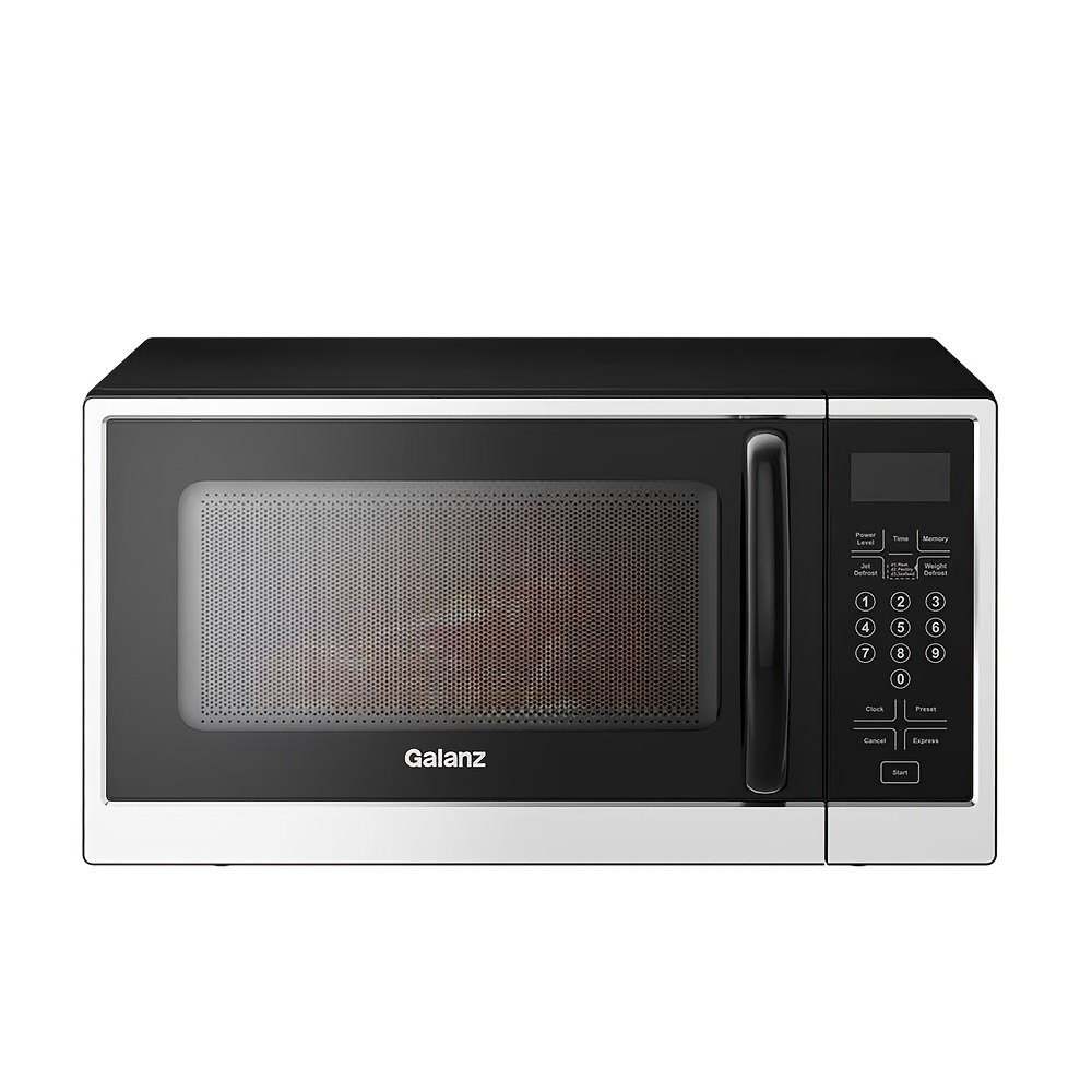 Galanz 30l Microwave Oven, 900w Power, 11 Power Levels, Quick , Easy-to-clean Interior Small Microwave Oven, Silvery And Black Color Scheme Suitable For Home Kitchen Appliances