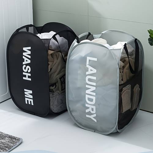 1 2pcs foldable dirty clothes basket sports and leisure style laundry basket miscellaneous storage basket portable dirty clothes basket storage bucket be suitable for storage supplies for bathroom bedroom living room dorm home decor laundry baskets