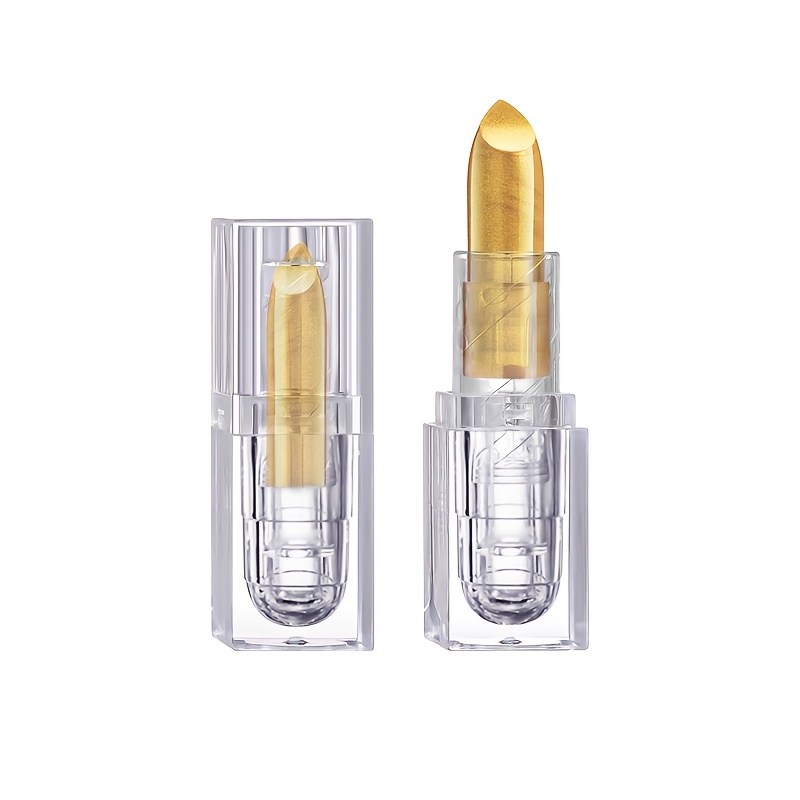 Golden Lipstick With Long-lasting And Sparkling Color, Suitable For Ball Parties