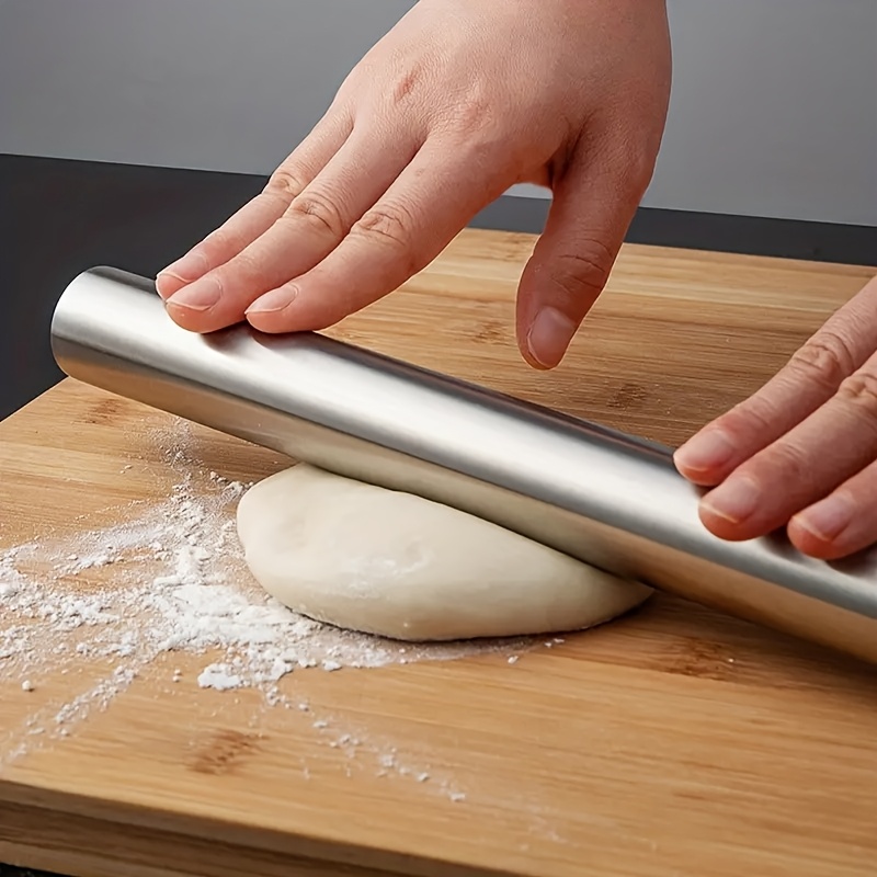 

Mamshib Stainless Steel Rolling Pin, 7.8/9.8/11.8 Inch, Light-duty Dough Roller For Baking, Kitchen Tool For Home & Restaurant Use, Uncharged, No Battery Required