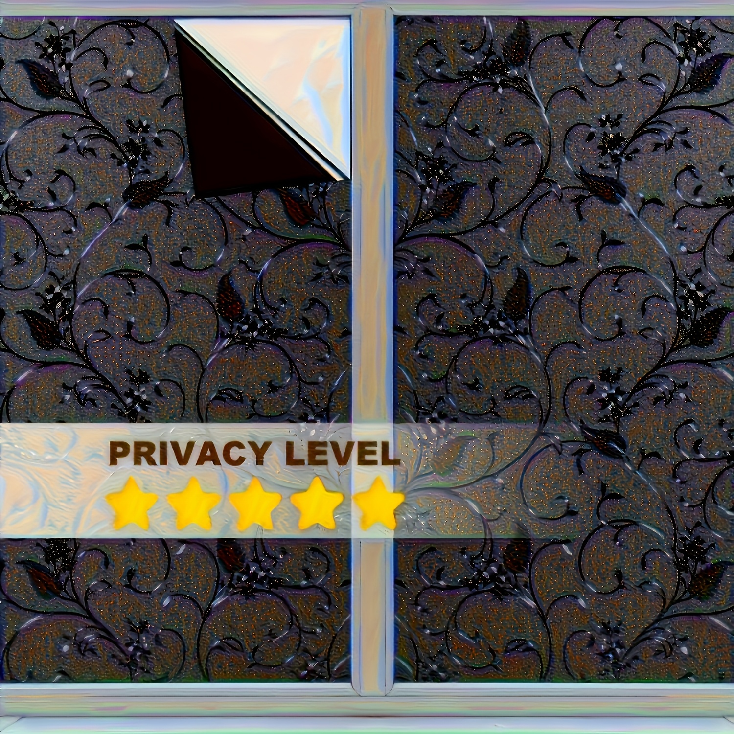 TEMU 1pc Window Film Suitable For Privacy Coverage & Light Blocking - Static Cling Window Cover, Pet/pvc Film For Glass Doors, Shower Enclosures,