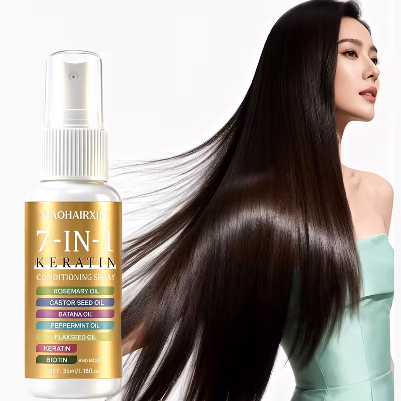 7 in 1 keratin wash free of deep and shiny hair and heat insulation protection modeling high temperature Product details 3
