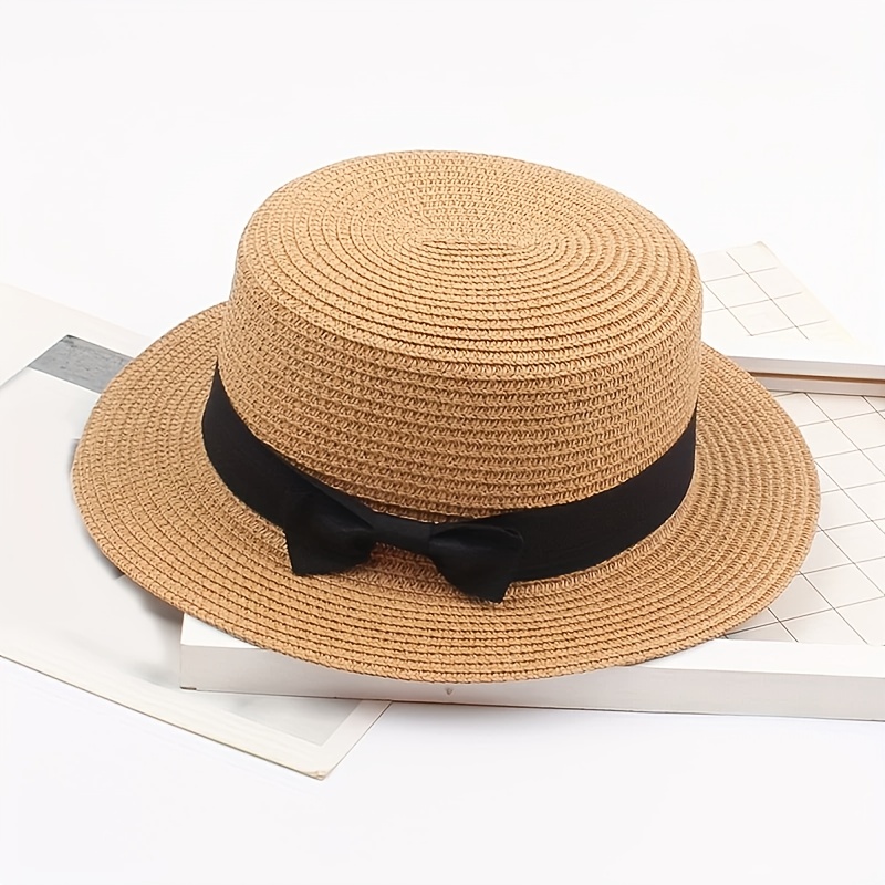 TEMU 1pc/2pcs Set Women's Shoulder Straw Woven Bag + Fashionable Sun Hat, Or A Separate Beach Hat/versatile Vacation Beach Bag, Large Capacity Tote
