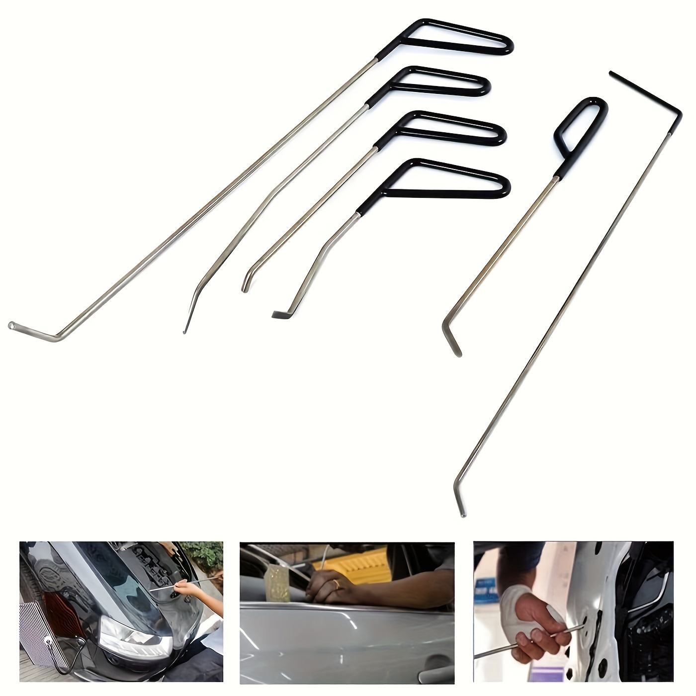 

6pcs Puller Rods Dent Paintless Repair Tools Push Rods Hail Repair