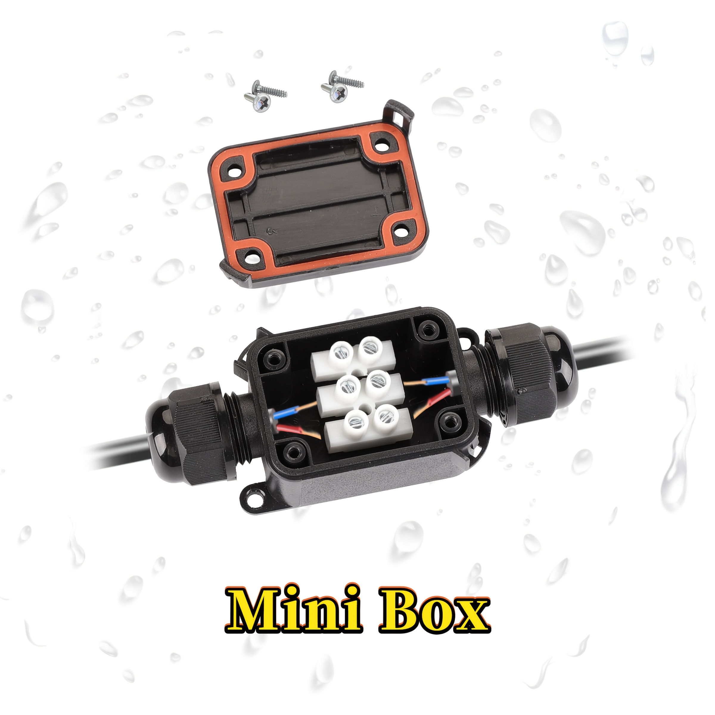 mini junction box with terminal connectors small size sealed plastic box unfinished end