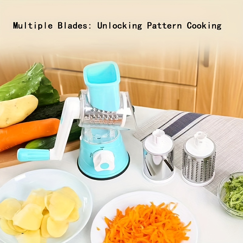 1pc 3 blade fruit veggie slicer     plastic food grade for home kitchen restaurant baking easy assembly versatile food preparation tool details 2