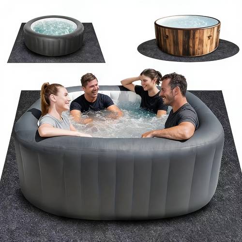 90 inch mat waterproof non slip backing absorbent spa pool floor base protector pad protects hot tub and pool from