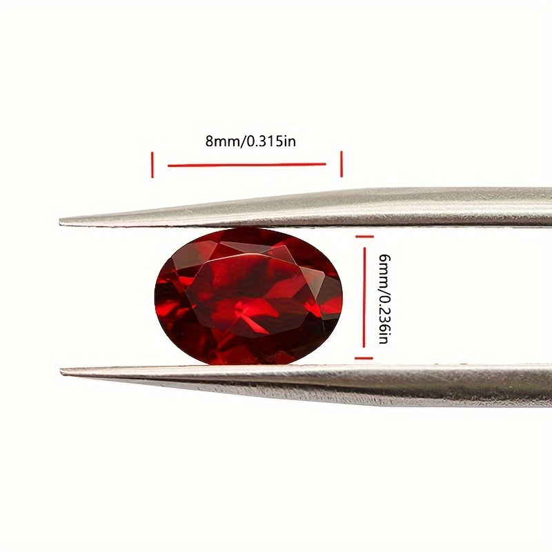 TEMU 1pc Natural Garnet, 1.4ct Oval Gemstone, Ideal Gift For Your Wife & Lover