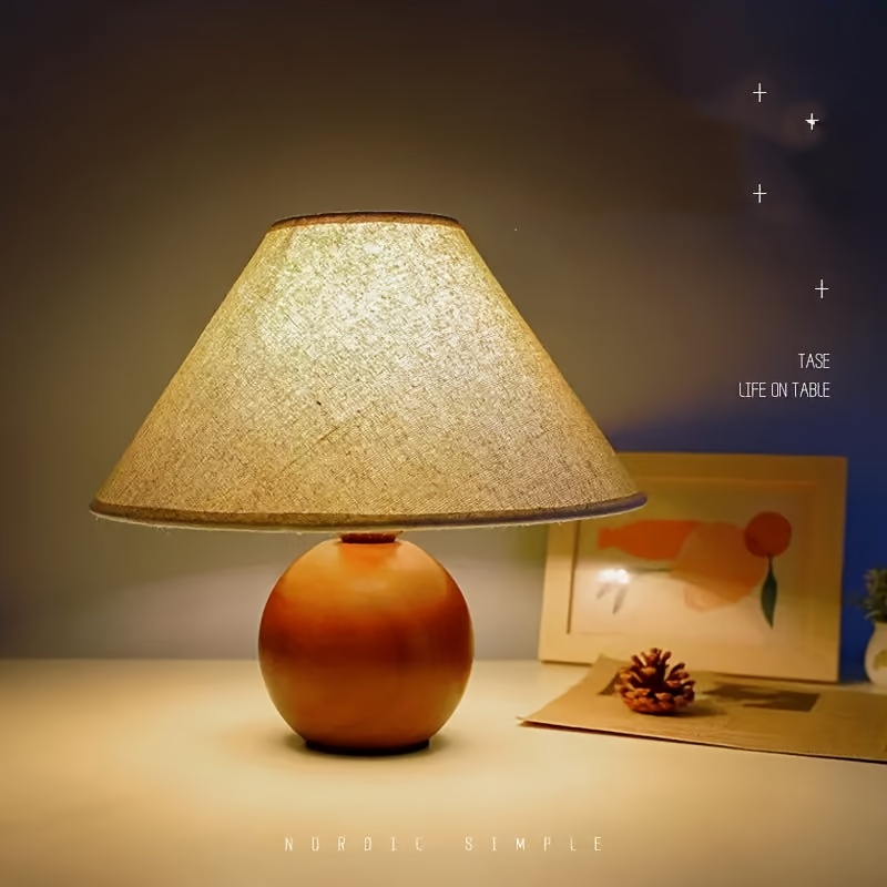 decorative ambient round table lamp high end retro fabric Temu