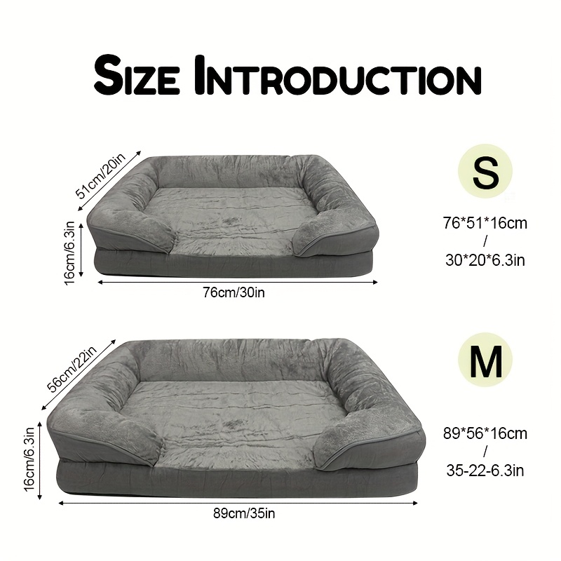 extra large dog bed with egg   lining non slip base soft polyester rectangular pet bed for small to medium dogs comfortable rest sleep   bed for dogs   furniture   accessory durable pet furniture Product details 3