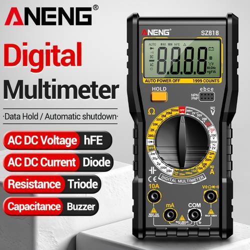 professional multimeters 1999 count voltage meter ammeter ohm capacitor buzzer detection repair of electronic components test tools no battery