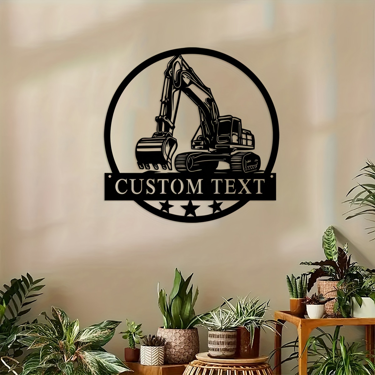 

Custom Excavator Metal - Vintage Style Backhoe Decor For Man Cave, Office, Or Garage - Perfect Father's Day Gift, Business Gift, Wall Sign