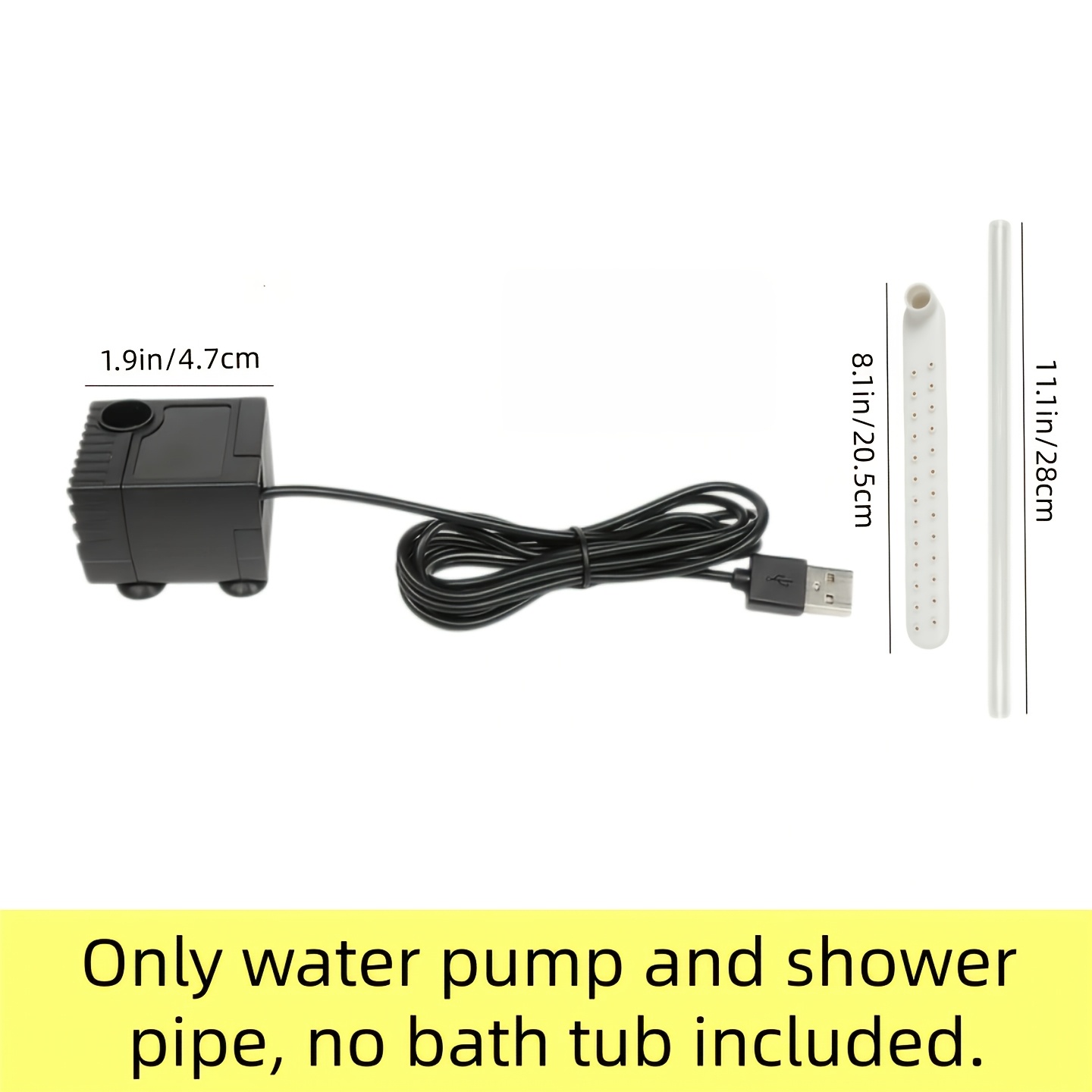 Pet Bird Pump, Universal For Small Pets And Reptiles, Usb Circulating Pump With Hoses. 2 Options: 1 (pump And Pipe And Shower Head); 1 (beige Basin And Pump And Pipe And Double-row Shower Head)