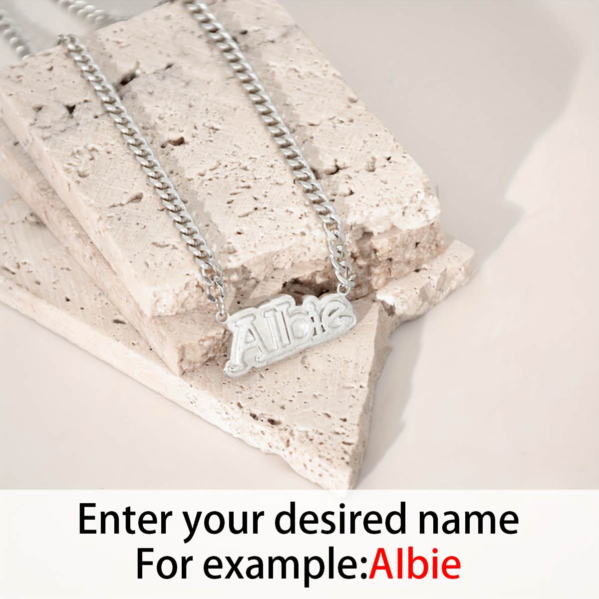 Personalized Handwritten Name Necklace with 18K Golden Plated Cuban Chain