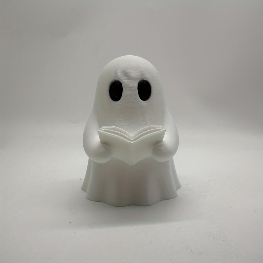 Image of 1 Adorable Reading Statue - Halloween Decoration With Eyes, Classic Indoor/outdoor Home, Office, And Party Decor, Miniature Figurine Ornament