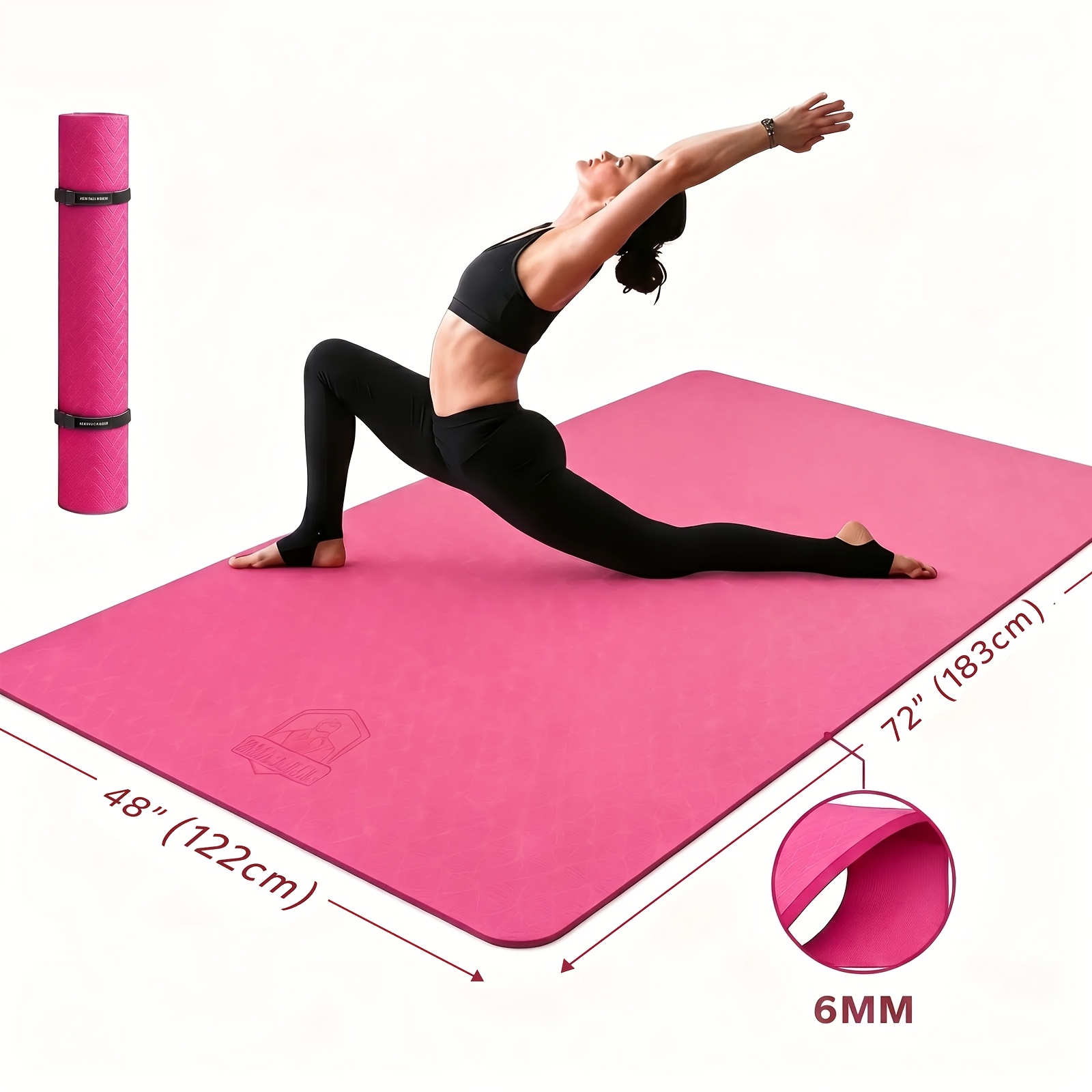 extra large yoga x54 non slip exercise mat yoga thick - Temu