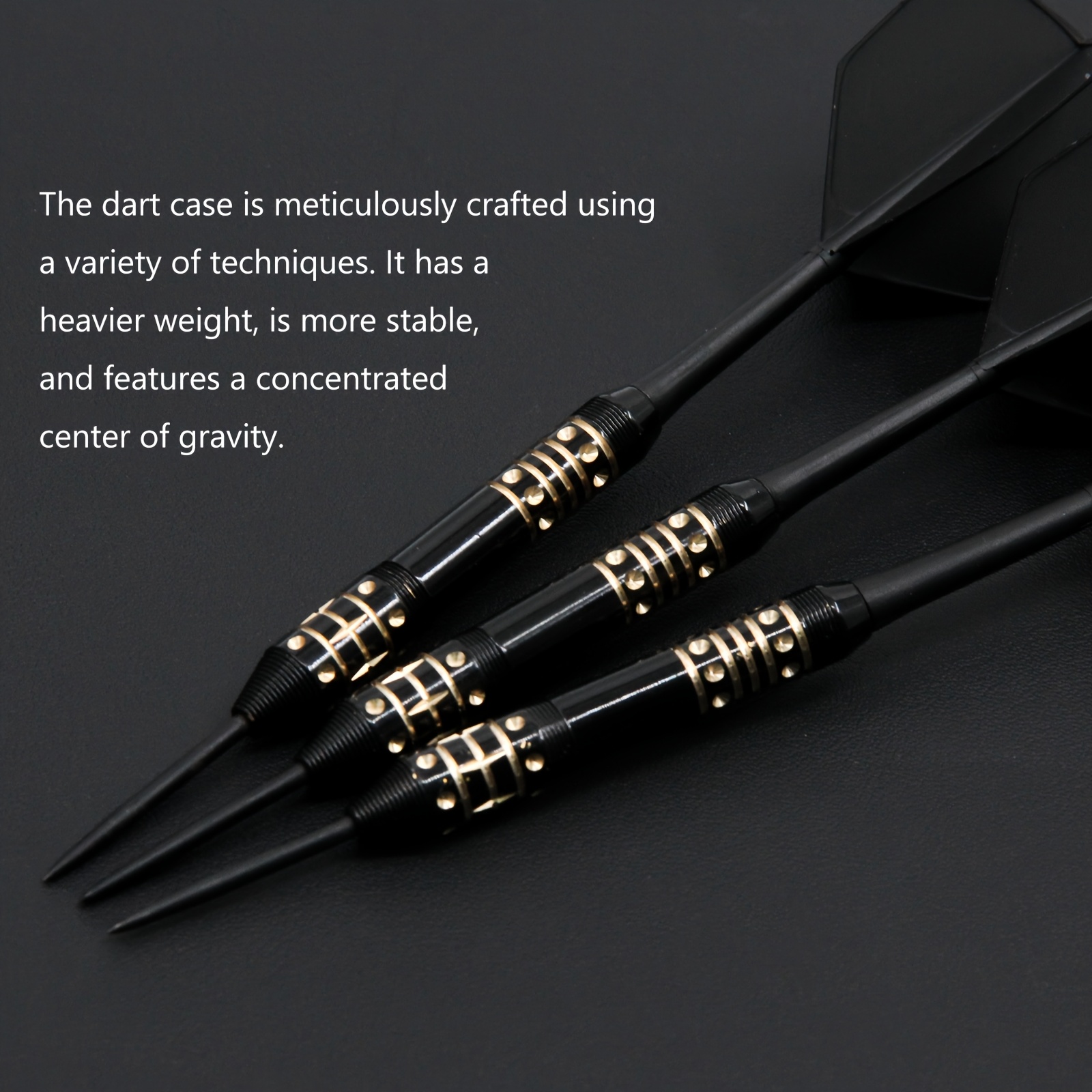 25g 1-delige koperen dartset met aluminium schacht en voeler, inclusief draagbare opbergkoffer. Geschikt voor professionele training en informele spellen. Het perfecte feestdagencadeau