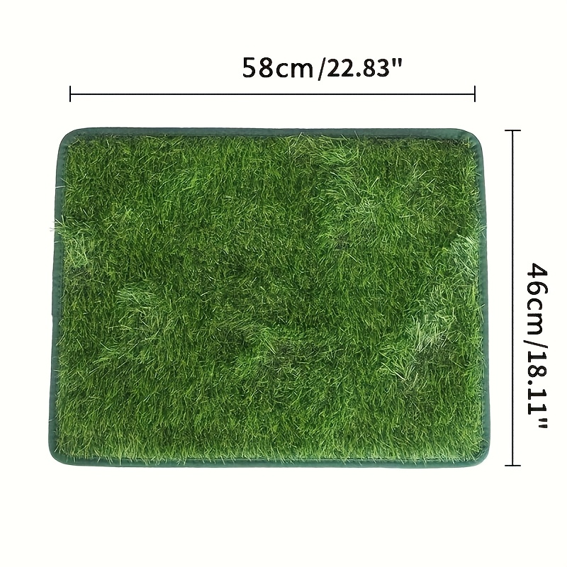 TEMU Washable Artificial Grass Dog Potty Trainer - Small To Large Size, Durable Eva Material, Green & For Indoor/outdoor Use, Perfect For Camping