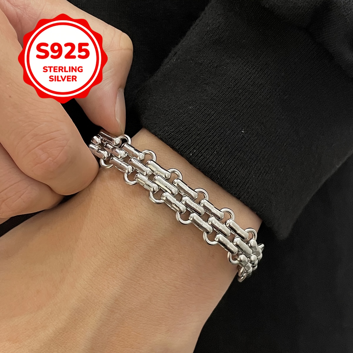 S925 Silver Triple-Strand Bracelet — Trendy Gift