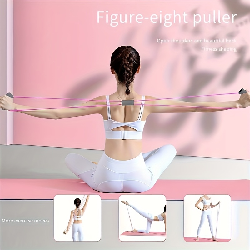 4pcs Yoga & Fitness Set for Home Workouts - Durable PP Material, Solid Color Design,Elastic yoga pedal puller resistance band, suitable for abdominal/waist/arm/leg stretching and weight loss training,Sitting exercise equipment, home gym, abdominal