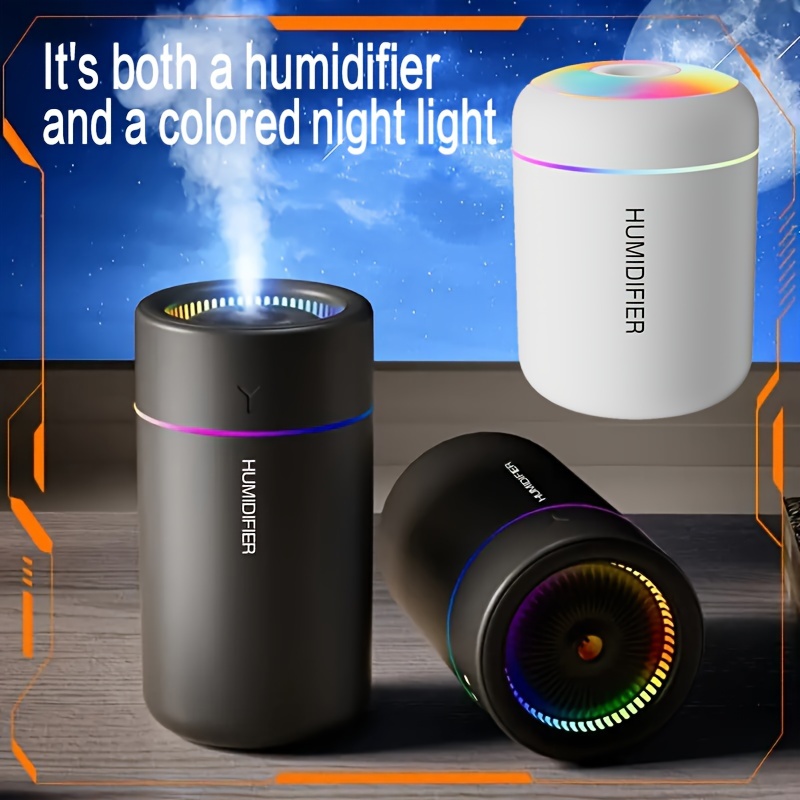 

Quiet Colorful Night Light Humidifier With Usb Cable & Filter - Perfect For Desk, Car, Office - Auto Shut-off, 2 Mist Modes - Ideal Gift For Men, Women, Students On Valentine's, , Christmas, Easter