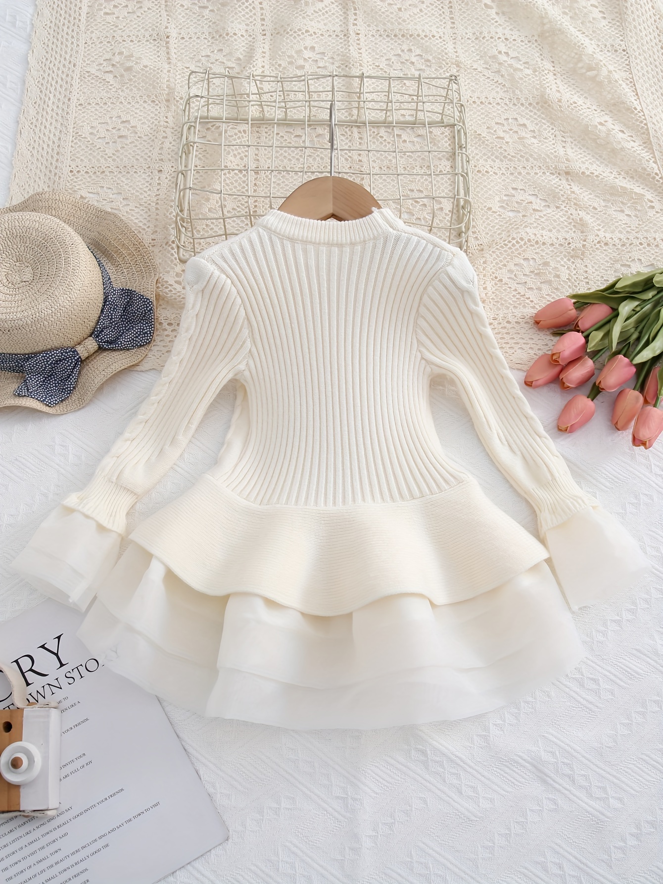 autumn winter girls' long sleeve princess elegant fleece Temu