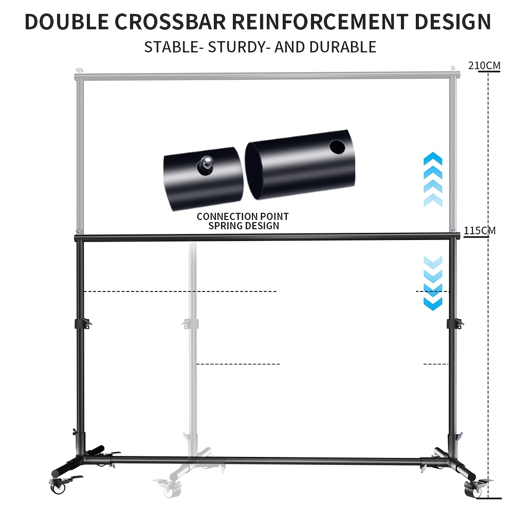 Double- Background Stand Frame Support System For Photography Photo Studio Video | Muslin Green Screen Backdrop, Iron Material, Brand: Walk Fly