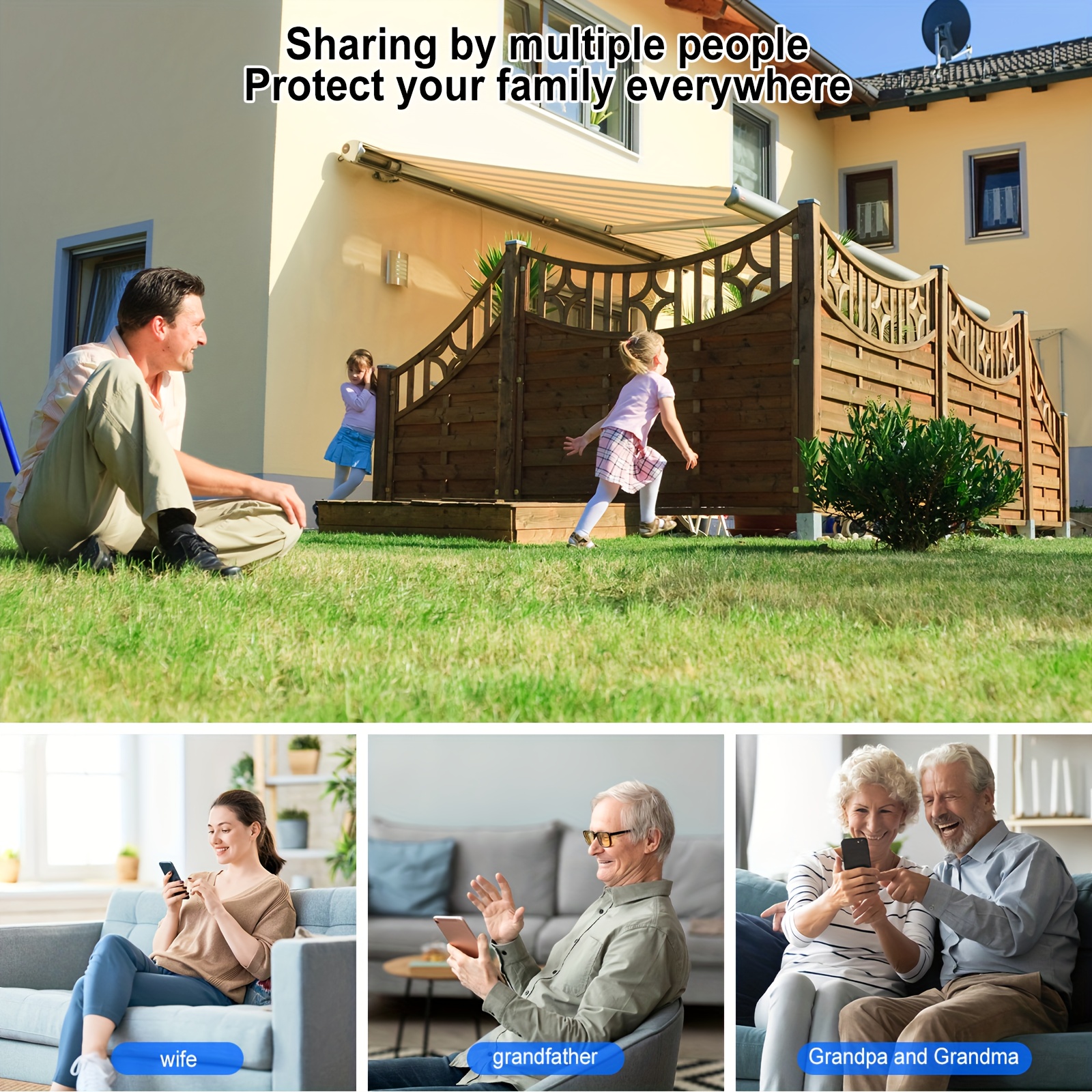 2 caméras de surveillance extérieures, 4MP 2K sans fil avec panneau solaire, batterie, WIFI 5G&2.4G, vision nocturne en couleur, détection de mouvement PIR et alarme, compatible Alexa, audio bidirectionnel, stockage cloud ou carte SD, noir, protection IP65