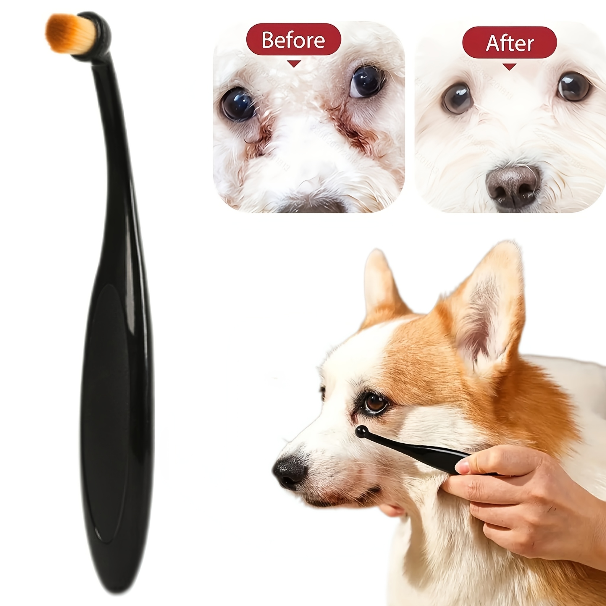 1pc pomeranian pet tear stain remover brush for cats and dogs   eye cleaning tool gentle and effective Product details 0