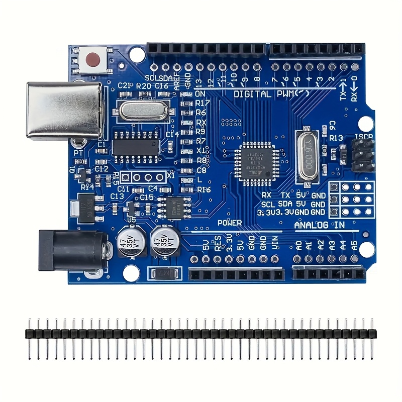 2 шт.   r3  328p-au мікроконтролер ch340g покращена версія платформи розробки, сумісна з   ide, в комплекті usb кабель та   мм пряма розємна планшка, багатофункціональна компютерна система | стильний розроб | прозорий   Опис товару 2