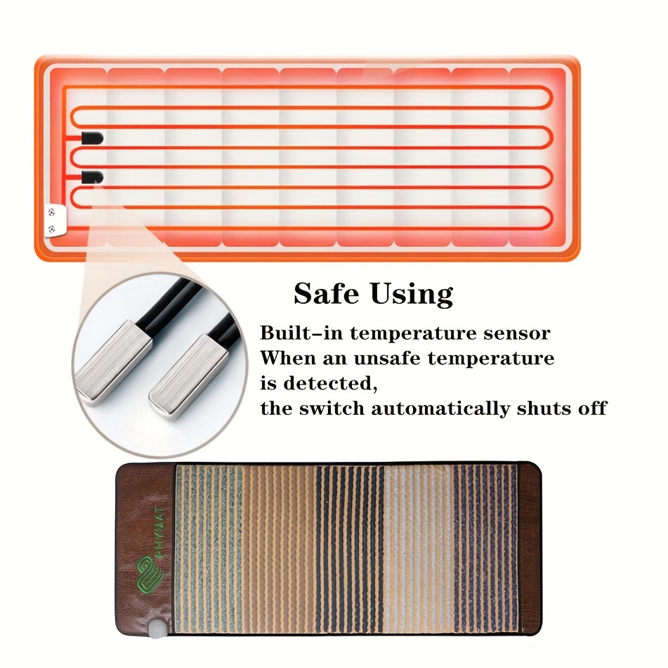     heating pad portable full body electric heating mat with     on surface   massage mat     protection adjustable timer temperature auto off fathers day mothers day gifts Product details 1