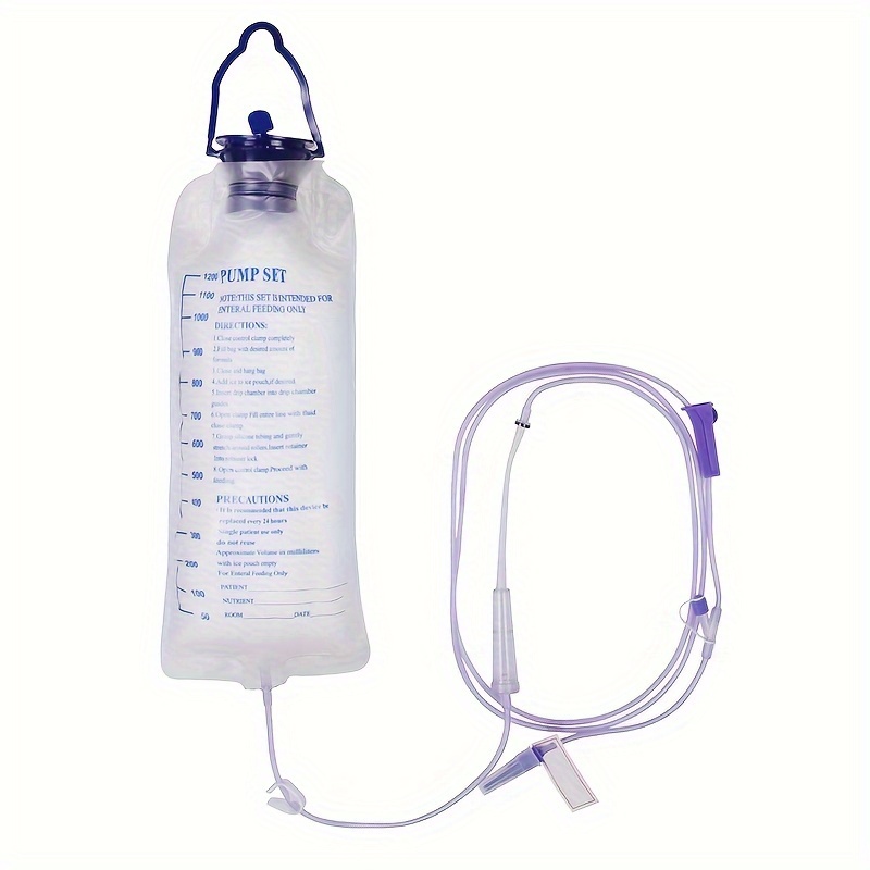 

1pc 1200ml Disposable Enteral Nutrition Bag, Feeding Bag, Gastrointestinal Nutrition Bag