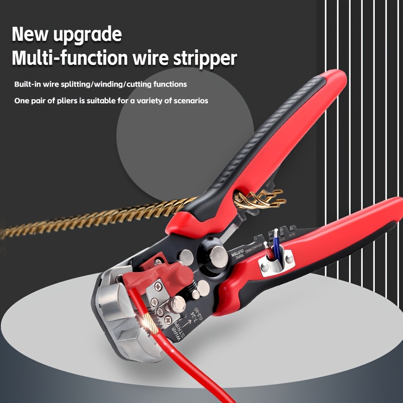 

Professional Electrician' Wire Stripper - , 24-10awg Range, Quick Stripping & Cutting Tool For Home Improvement, Construction, Appliance Repair, Industrial Machinery, Auto & Marine Maintenance