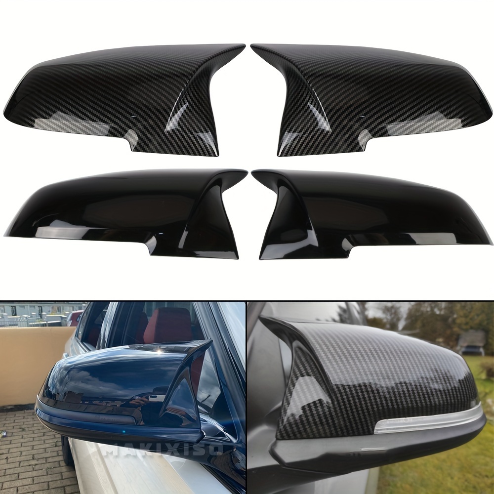 

2pcs Abs Mirror Covers, Compatible With Bmw 1 2 3 F20 F21 F22 F23 F30 F31 F32 F33 X1 M Performance Side Mirror Caps - Front Placement