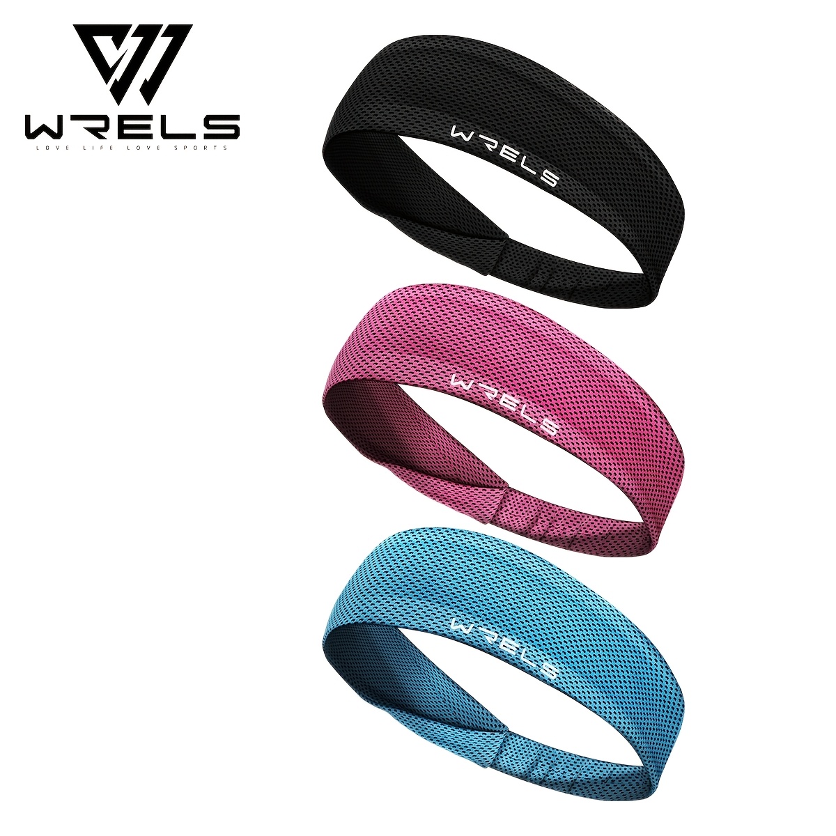 Image of 3pcs Wrels Cooling Headbands Suitable For Running, Yoga, Tennis & Fitness - Quick-dry Breathable Sweatbands With , Moisture-wicking Elastic Hair Bands For , For Sports, Gym, Outdoor Workouts