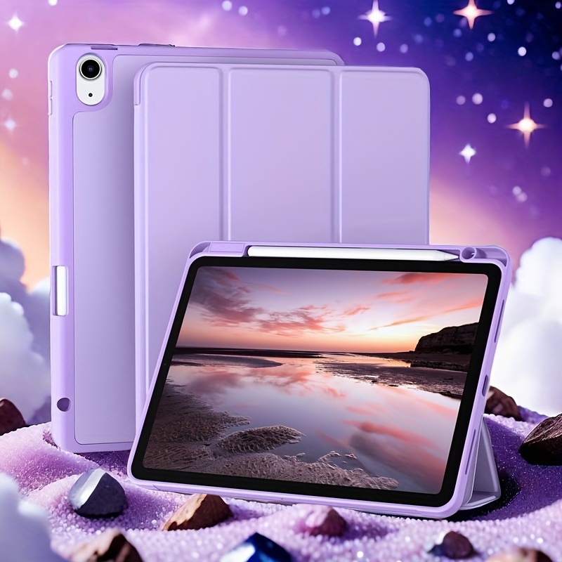 

Lavender Color Tablet Case For Ipad Air 11 Inch, M2 2024/air 5th/ 2022/2020, 10.9 Inch, Supports Auto Sleep/wake, With Pencil Holder