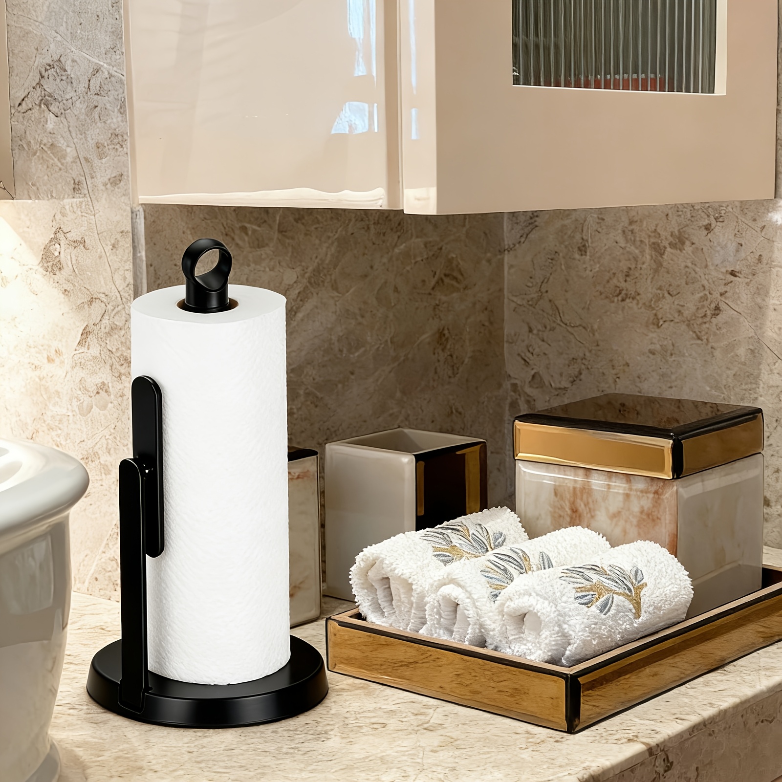 reliable Heavy Duty Stainless Steel Paper Towel Holder with Tension Arm-Easy One-Handed Tear, Modern Standing Countertop Dispenser for Kitchen, Holds All Paper Towel Rolls 17 Heavy-Duty Stainless Steel Paper Towel Holder with Tension Arm-Easy One-Handed Tear, Modern Standing Countertop Dispenser for Kitchen, Holds All Paper Towel Rolls