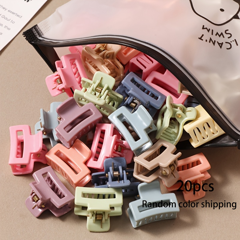 TEMU Color Random 20/80pcs Of Colorful Small Grabber Hair Accessories, Simple And Versatile Hair Accessories, Fashionable Hair Accessories For Women,