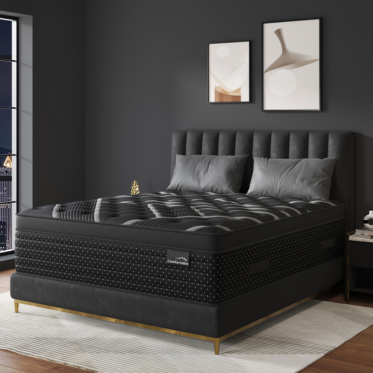 12 Inch 14 Inch Hybrid Mattress, Twin, Full, Queen, King, Individually Wrapped Springs With Memory Foam, Medium And Mattress