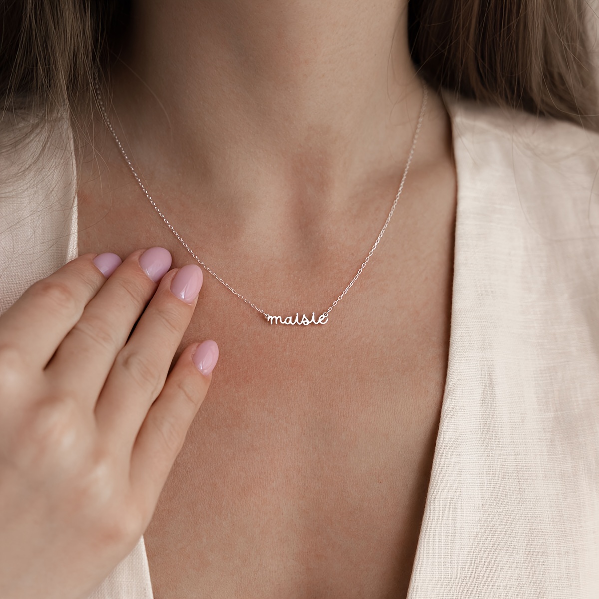 Exquisite Personalized Golden Name Necklace, Everyday Wear