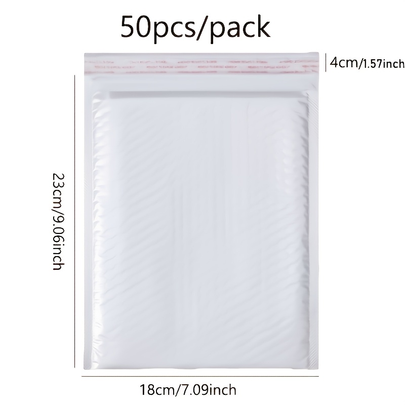 E-shop 50 Stück, Perlglänzende Luftpolsterbriefumschläge, Selbstklebende Versandtaschen zur Verpackung und Versendung