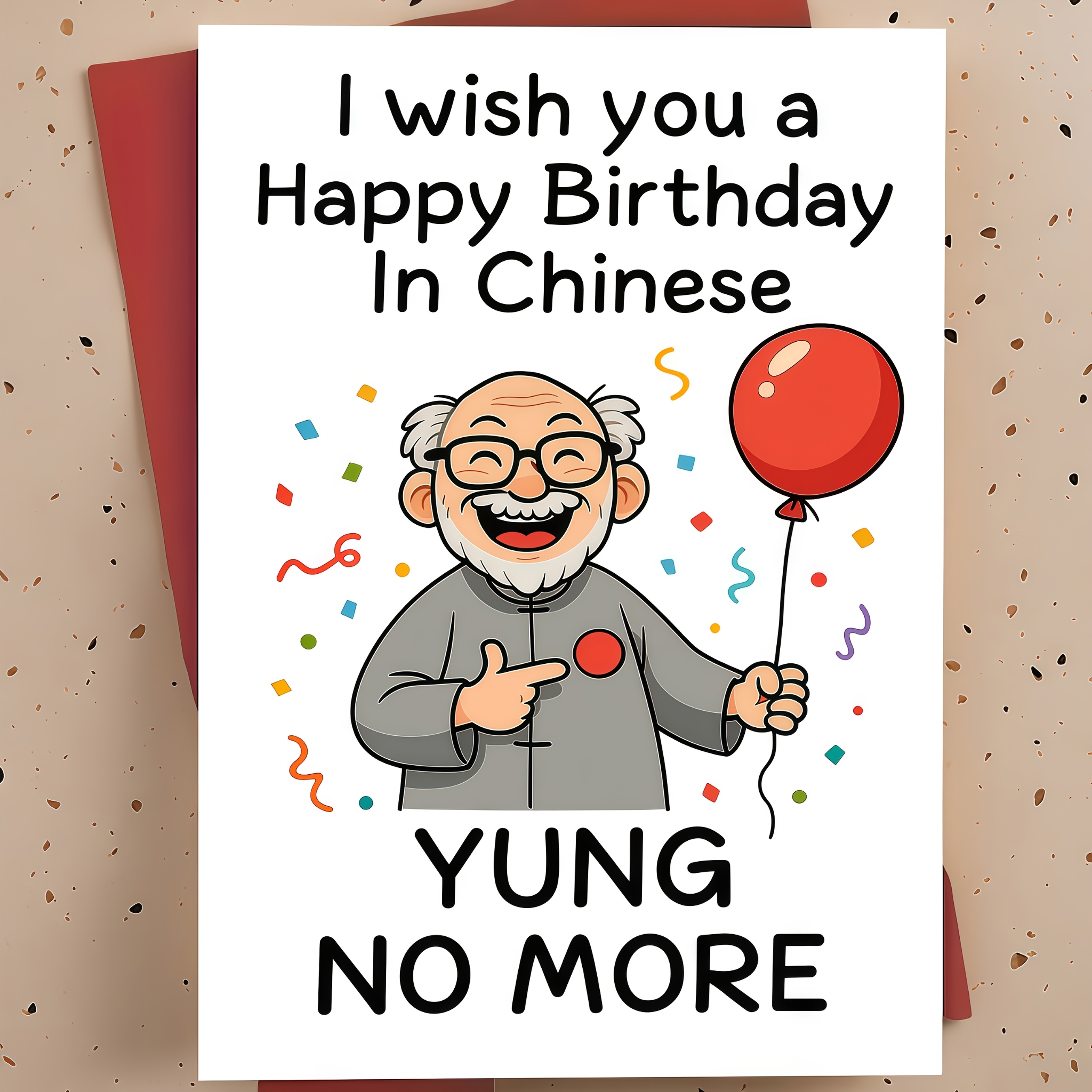 TEMU 1pc Fun Senior Greeting Card - Humorous Elderly Joke, Suitable For Birthday And Christmas For Elders, Senior Milestone Theme Card Designed For