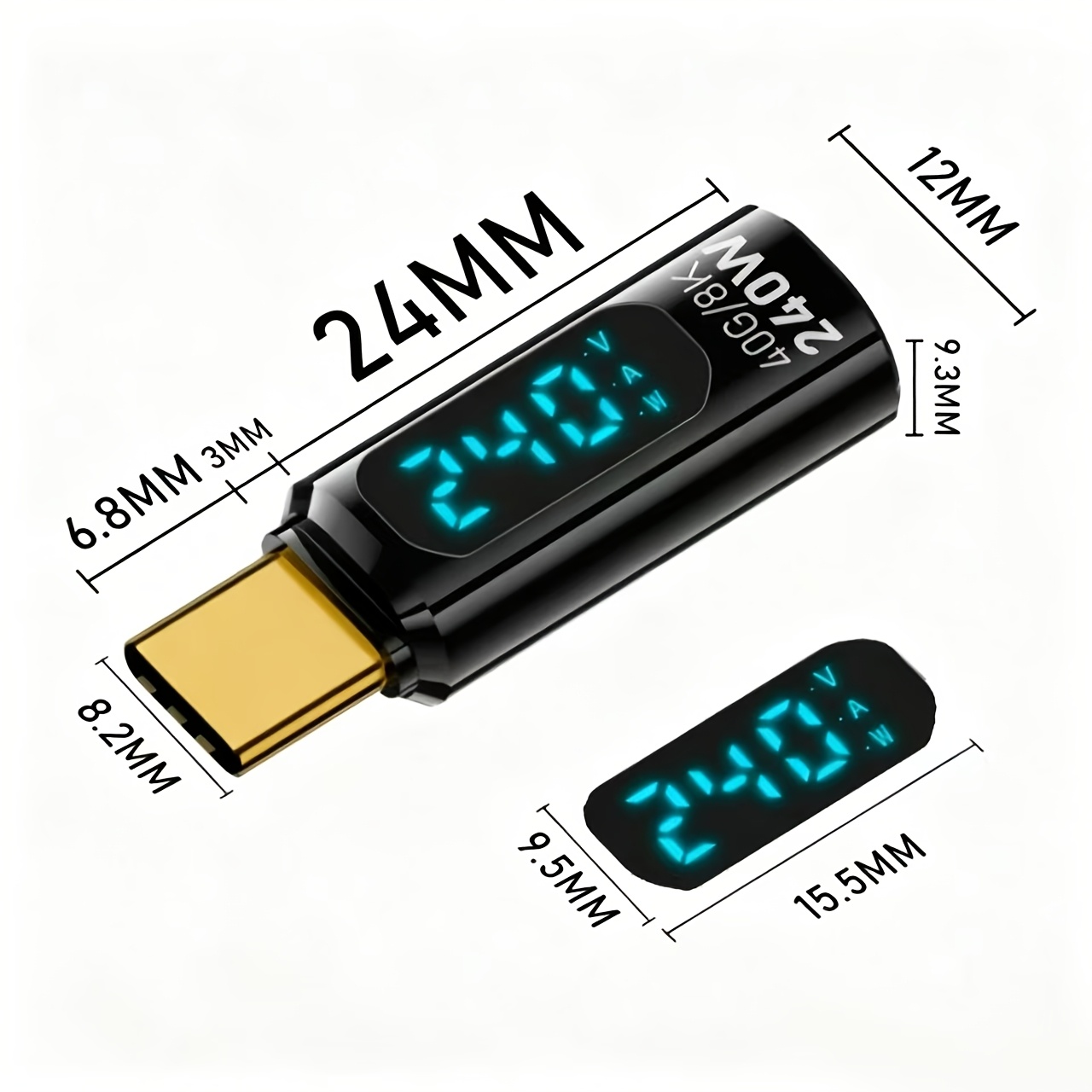 240W Fast Charging USB-C Female to Male Adapter