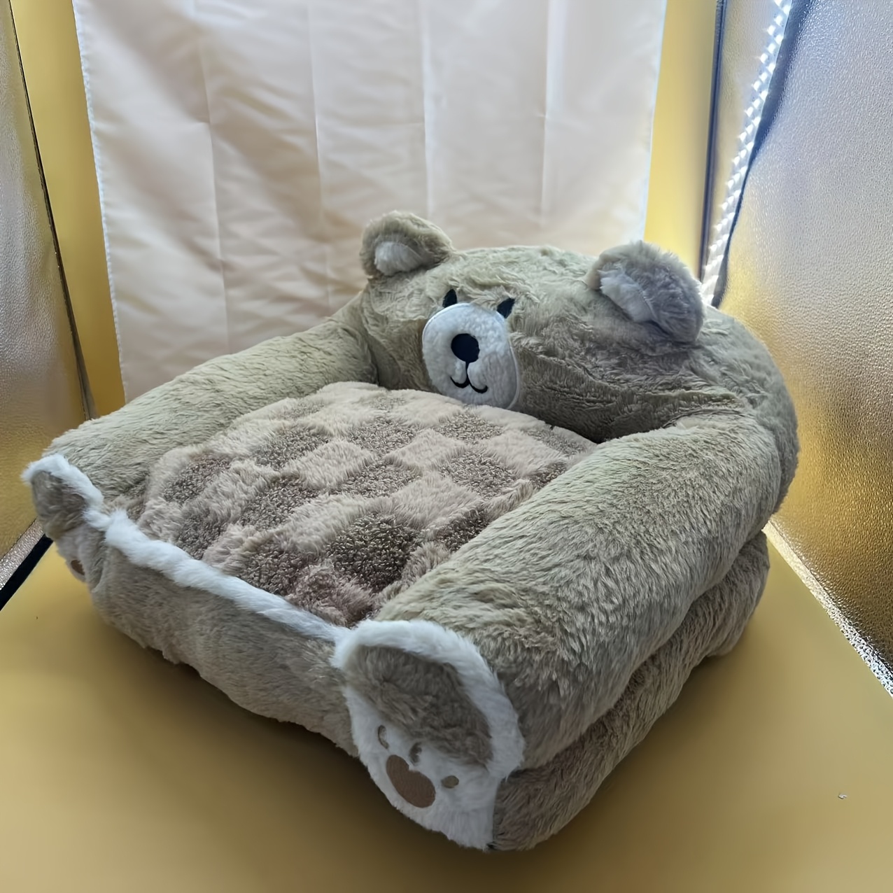 almohadón peluche perros gatos diseño oso peluche cama Temu Mexico