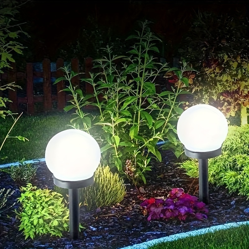 

3-piece Solar Globe Garden Lights - Waterproof Outdoor Decor For Gardens, Yards, Parks & Lawns - Perfect For Pathways, Festivals & Parties