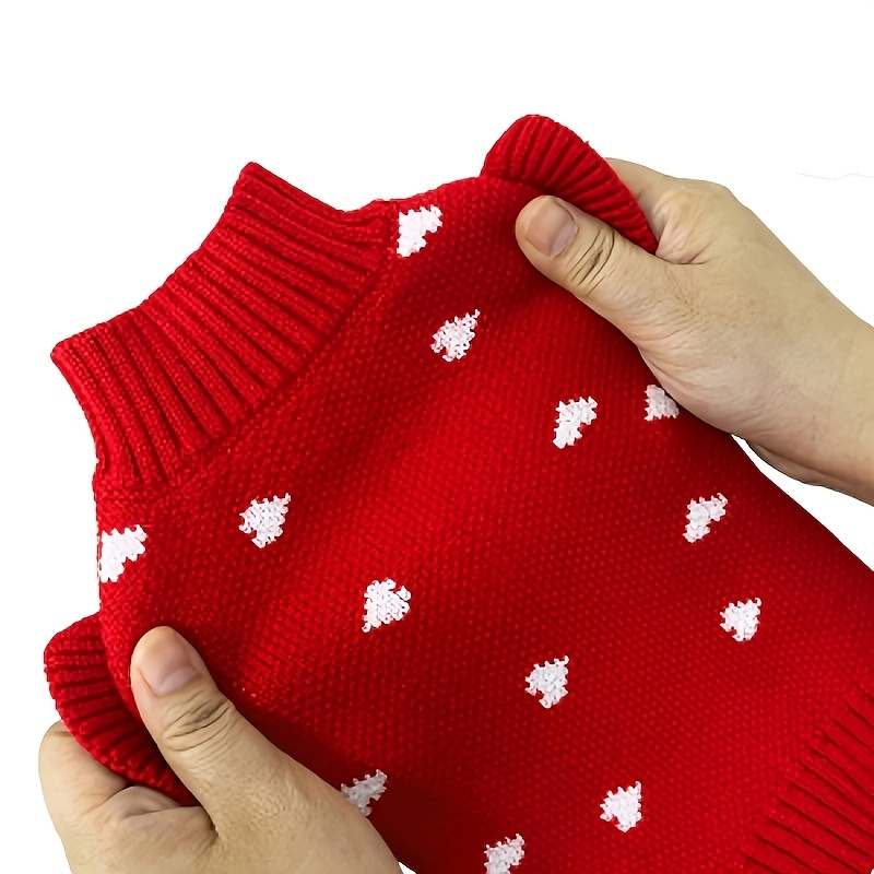 TEMU Pet Dog Clothes Red Festive Warm And Comfortable Spring, Autumn, Winter Cat Clothes Winter Thickened Edition Suitable For Small To Medium-sized