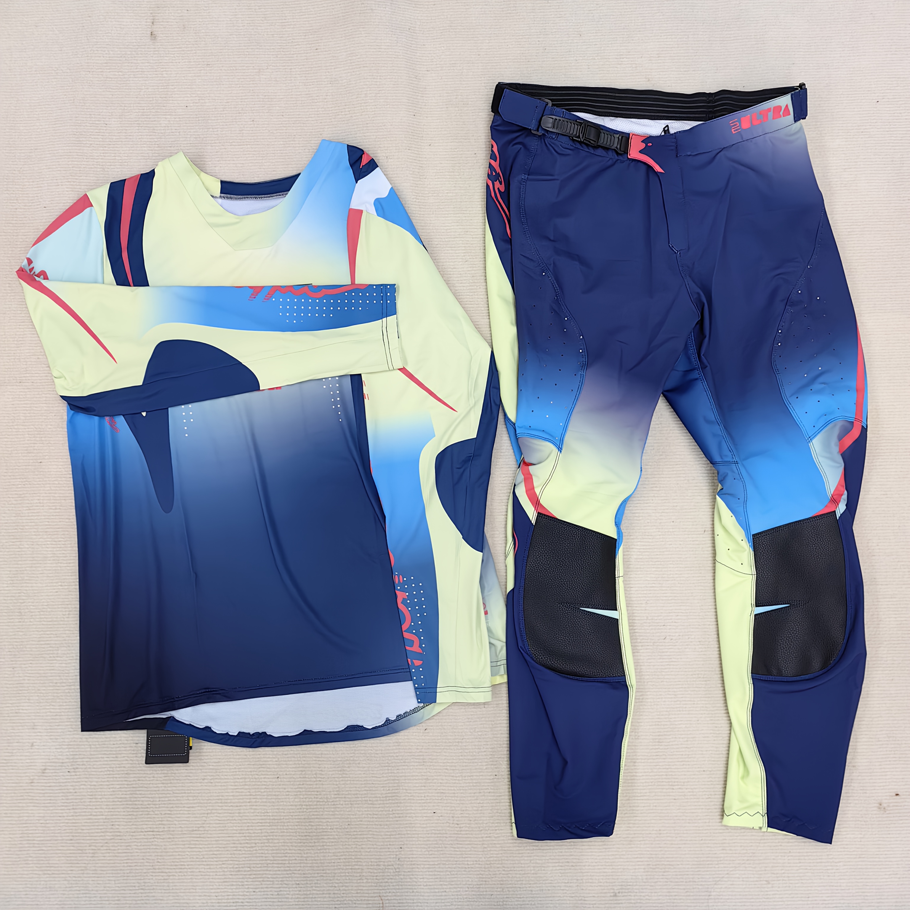 2025   blue outdoor off road racing suit set team racing suit mountain racing suit 0